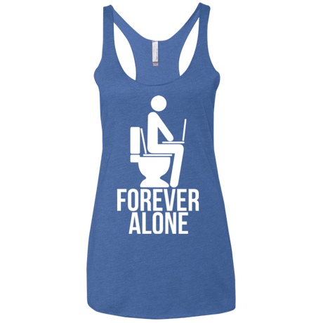T-Shirts Vintage Royal / X-Small Forever alone Women's Triblend Racerback Tank