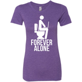 T-Shirts Purple Rush / Small Forever alone Women's Triblend T-Shirt