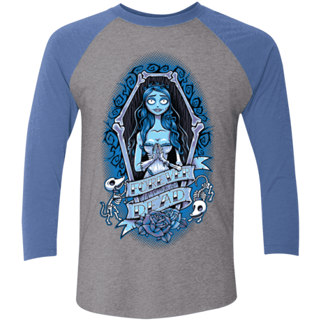 T-Shirts Premium Heather/ Vintage Royal / X-Small Forever Dead Triblend 3/4 Sleeve