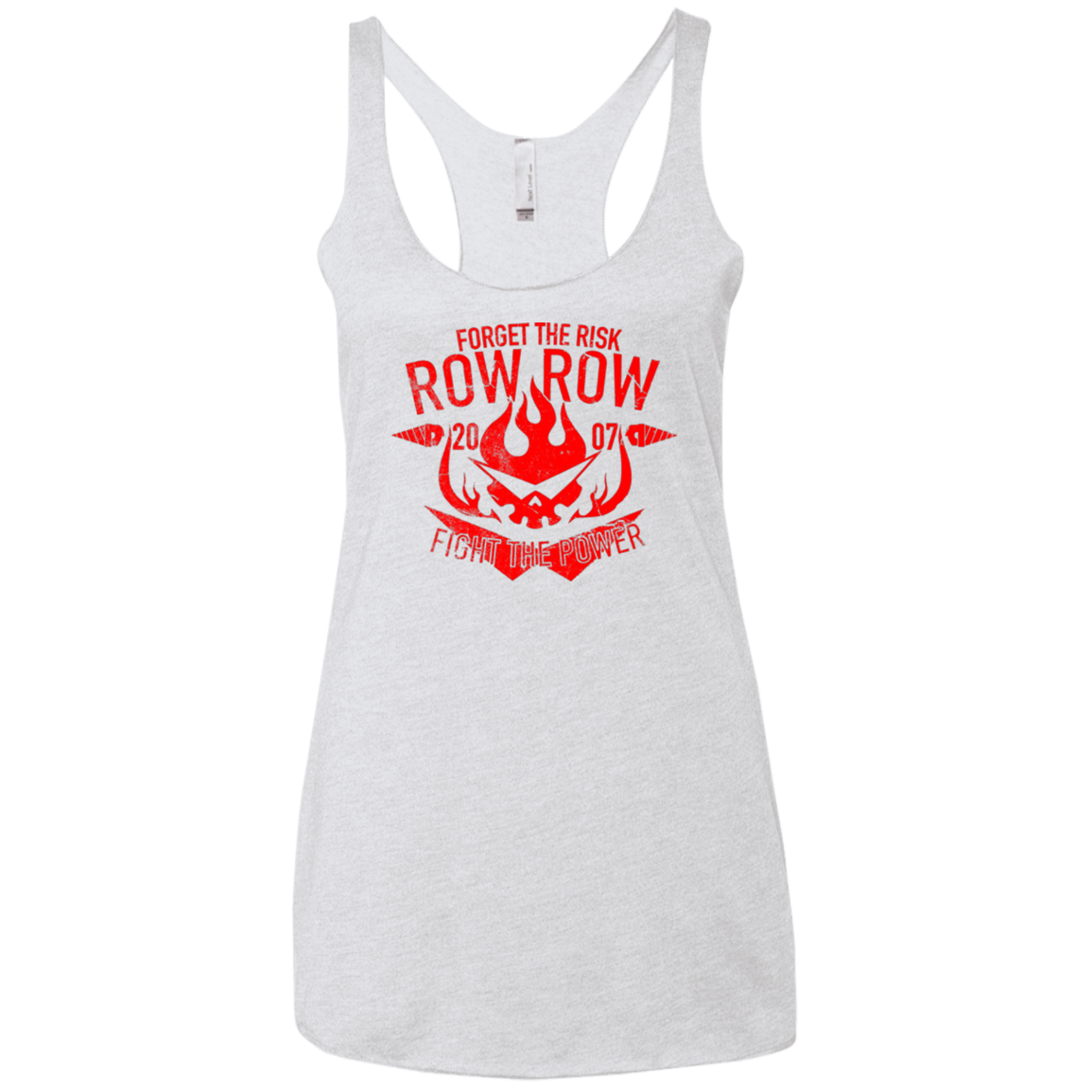T-Shirts Heather White / X-Small Forget the Risk Women's Triblend Racerback Tank