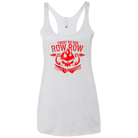 T-Shirts Heather White / X-Small Forget the Risk Women's Triblend Racerback Tank
