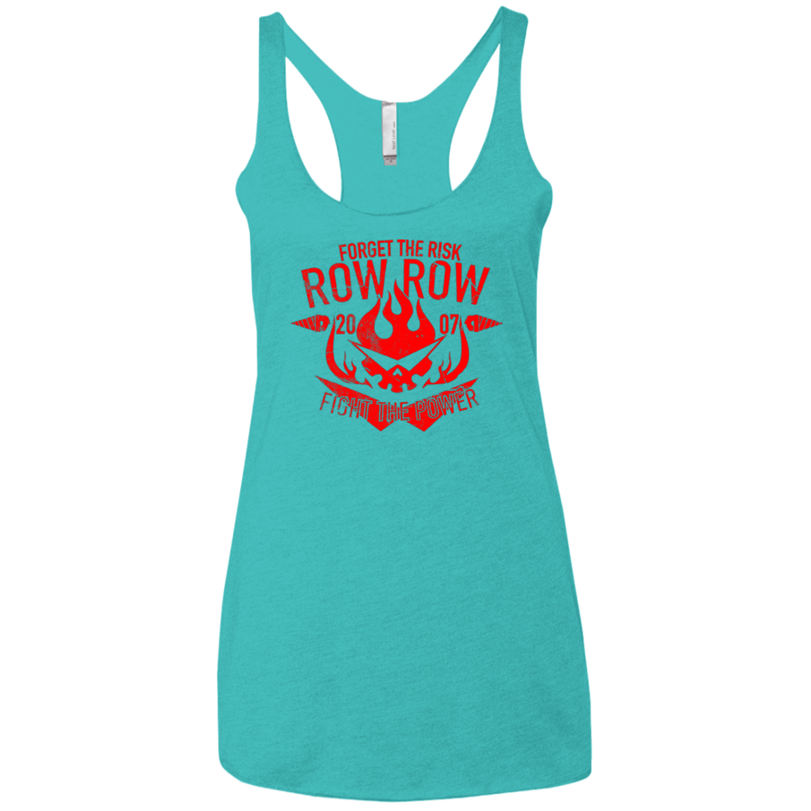 T-Shirts Tahiti Blue / X-Small Forget the Risk Women's Triblend Racerback Tank