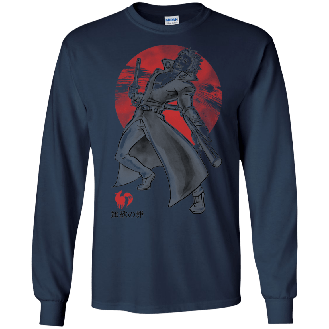 T-Shirts Navy / S Fox Greed Men's Long Sleeve T-Shirt