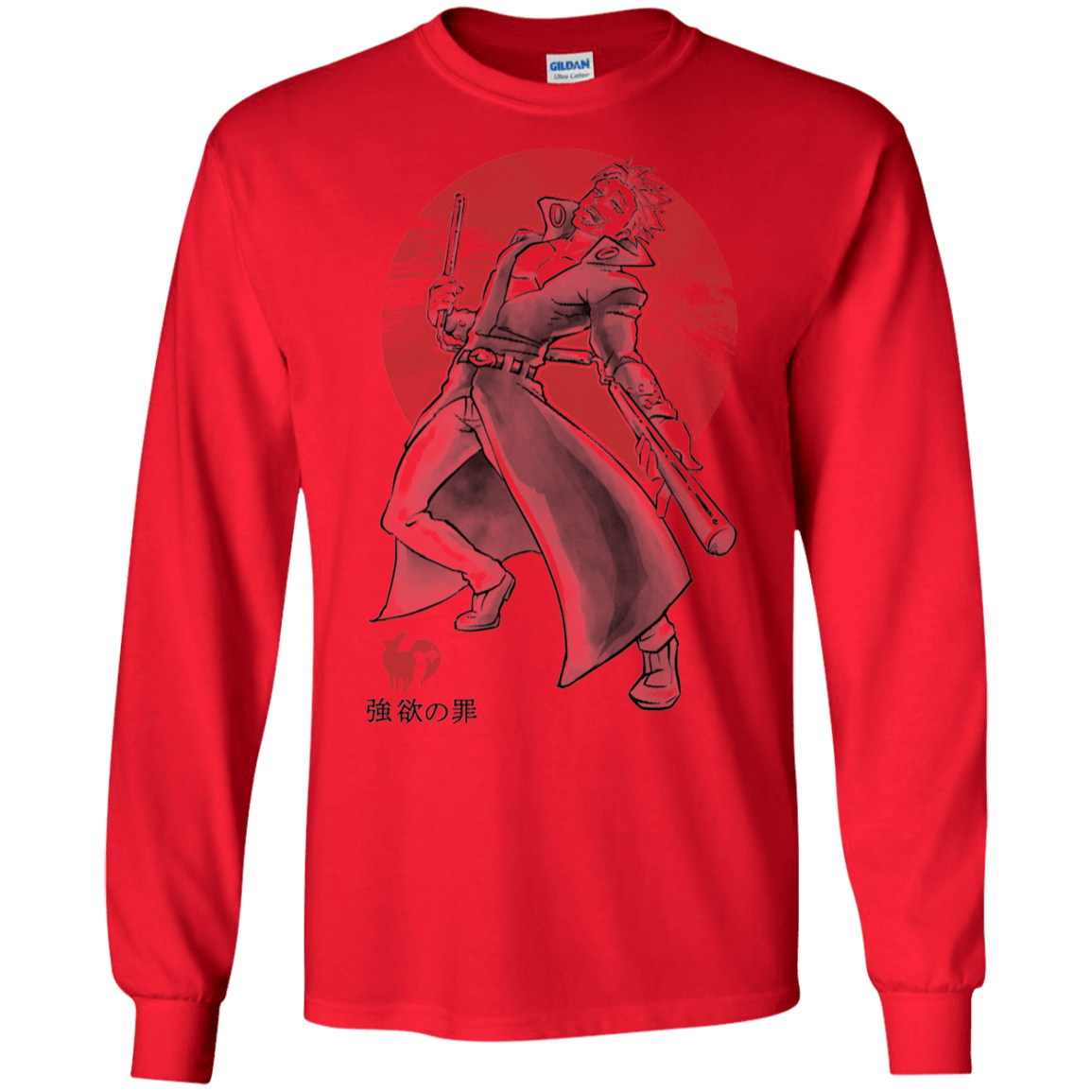 T-Shirts Red / S Fox Greed Men's Long Sleeve T-Shirt