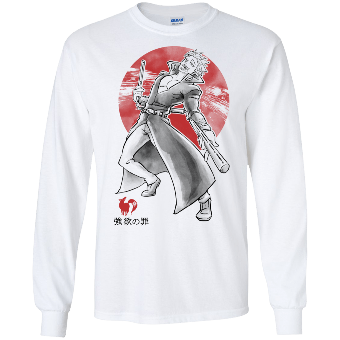 T-Shirts White / S Fox Greed Men's Long Sleeve T-Shirt