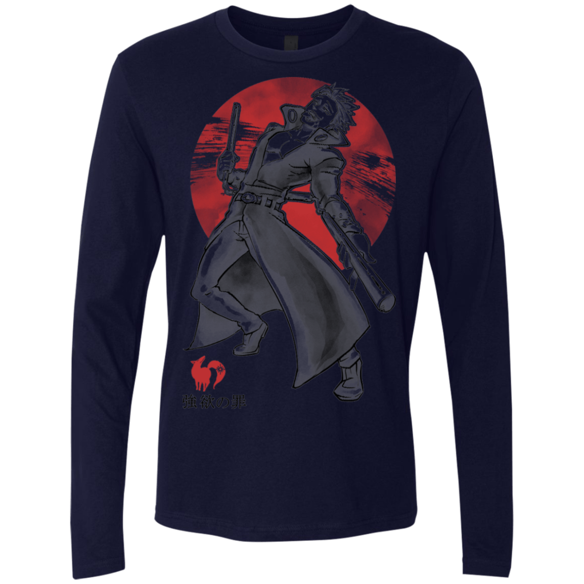 T-Shirts Midnight Navy / S Fox Greed Men's Premium Long Sleeve