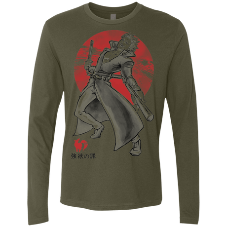 T-Shirts Military Green / S Fox Greed Men's Premium Long Sleeve