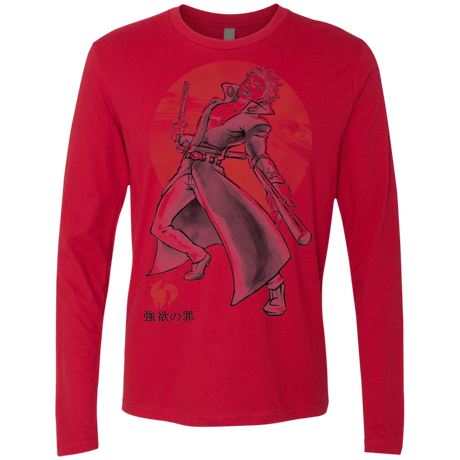 T-Shirts Red / S Fox Greed Men's Premium Long Sleeve