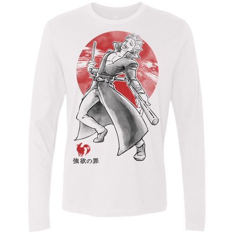 T-Shirts White / S Fox Greed Men's Premium Long Sleeve