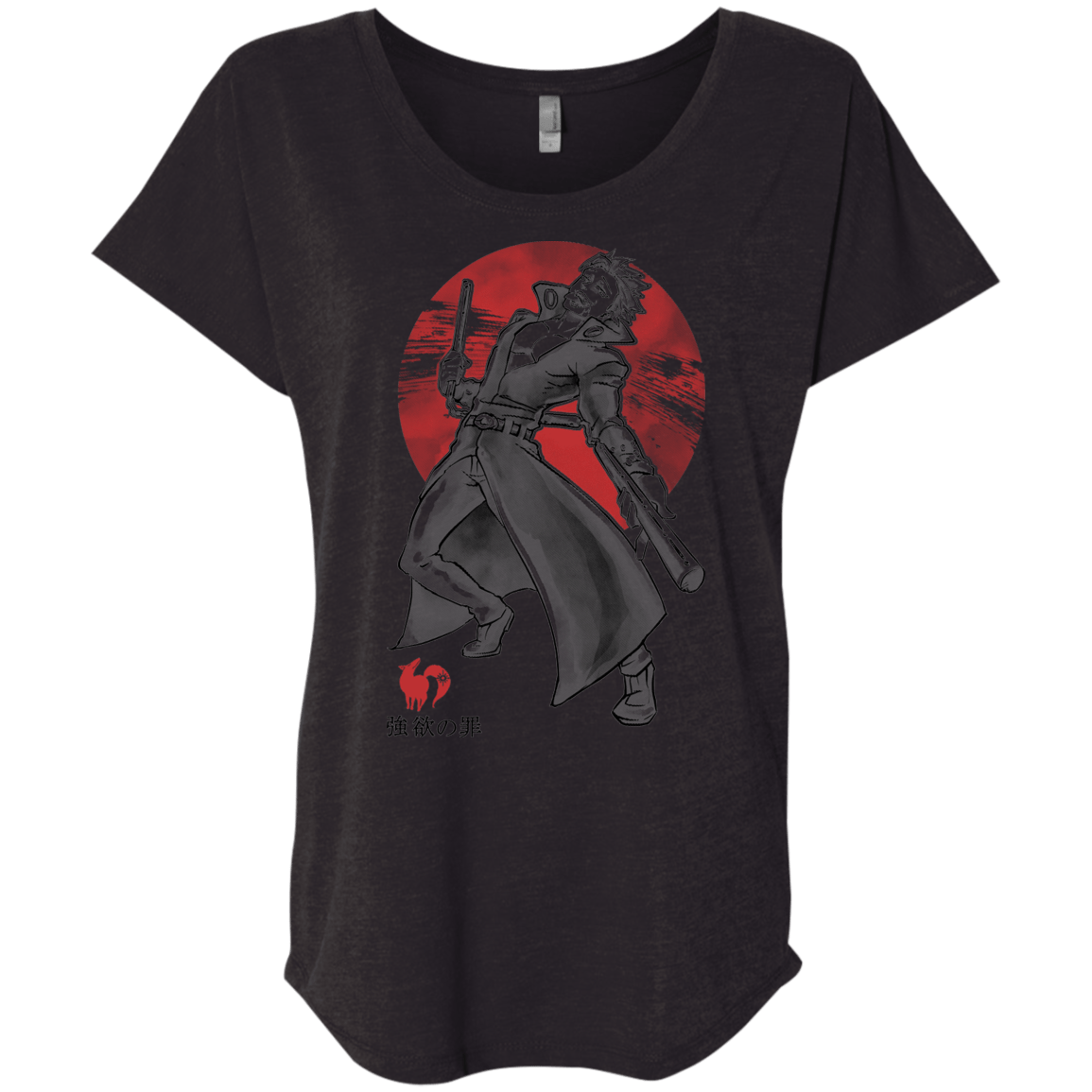 T-Shirts Vintage Black / X-Small Fox Greed Triblend Dolman Sleeve