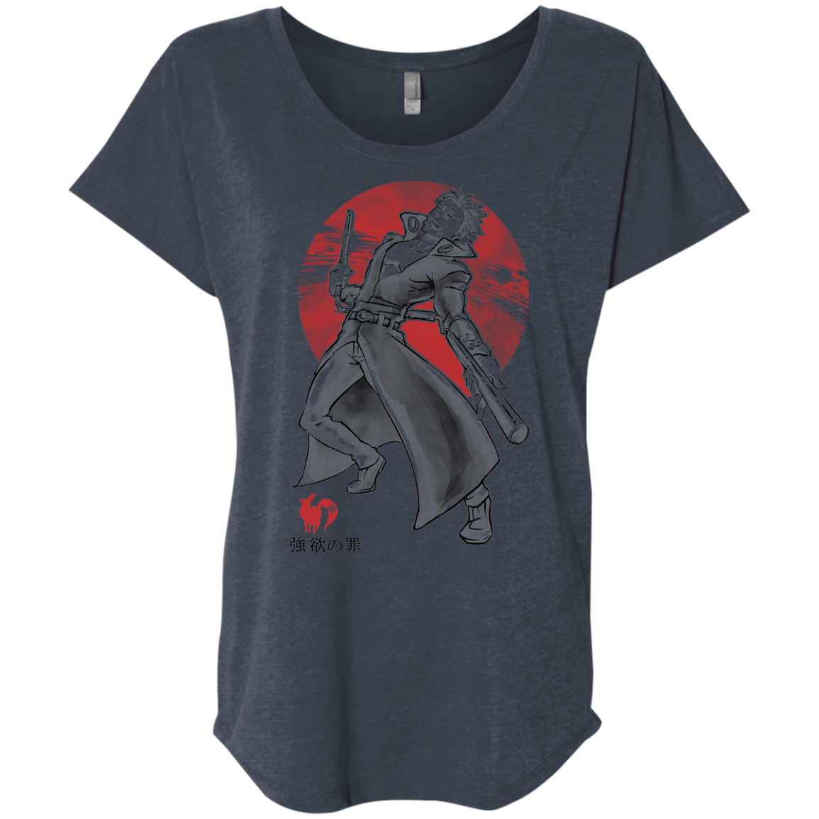 T-Shirts Vintage Navy / X-Small Fox Greed Triblend Dolman Sleeve