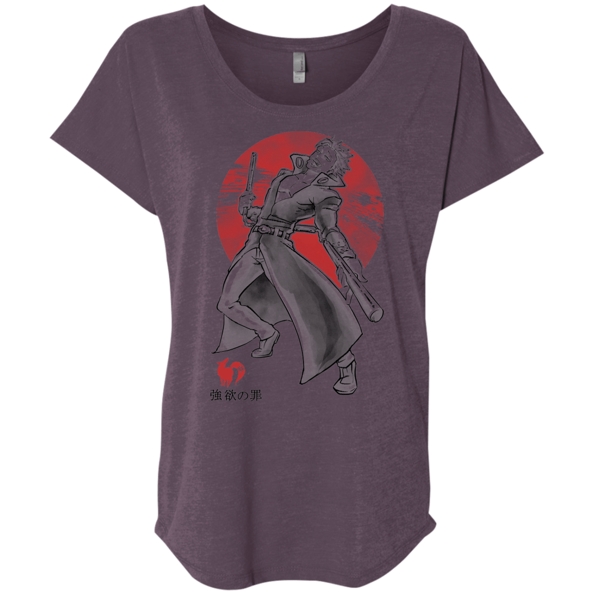 T-Shirts Vintage Purple / X-Small Fox Greed Triblend Dolman Sleeve