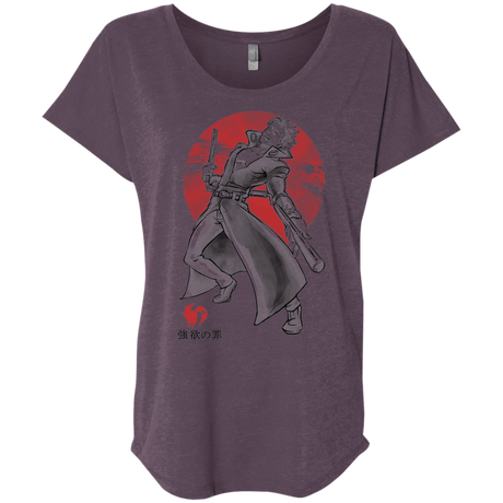 T-Shirts Vintage Purple / X-Small Fox Greed Triblend Dolman Sleeve