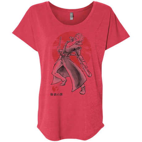 T-Shirts Vintage Red / X-Small Fox Greed Triblend Dolman Sleeve