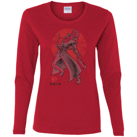 T-Shirts Red / S Fox Greed Women's Long Sleeve T-Shirt