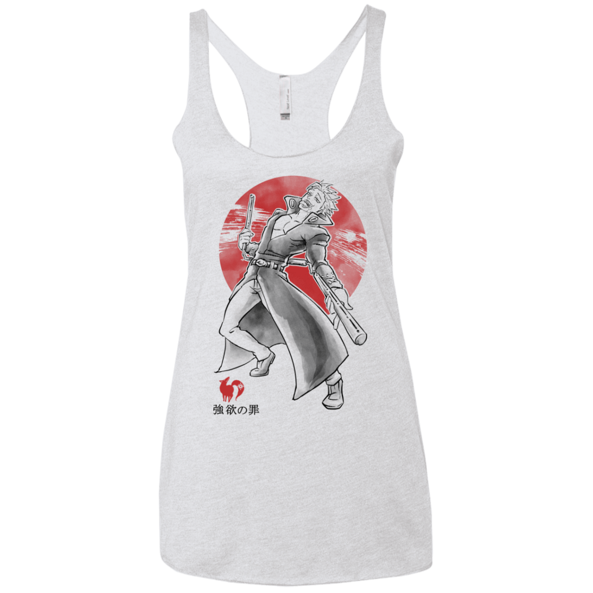 T-Shirts Heather White / X-Small Fox Greed Women's Triblend Racerback Tank
