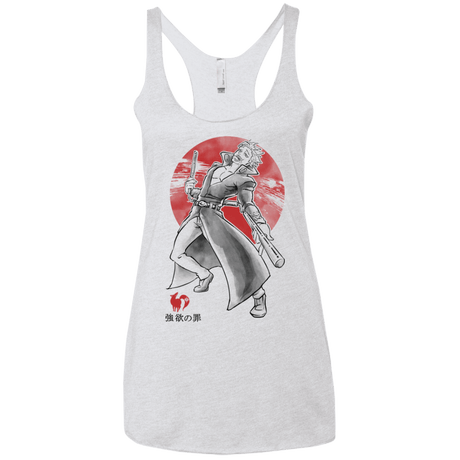 T-Shirts Heather White / X-Small Fox Greed Women's Triblend Racerback Tank