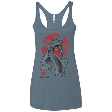 T-Shirts Indigo / X-Small Fox Greed Women's Triblend Racerback Tank
