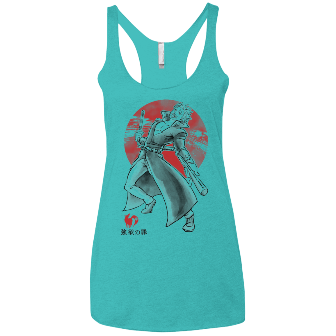 T-Shirts Tahiti Blue / X-Small Fox Greed Women's Triblend Racerback Tank