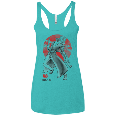T-Shirts Tahiti Blue / X-Small Fox Greed Women's Triblend Racerback Tank
