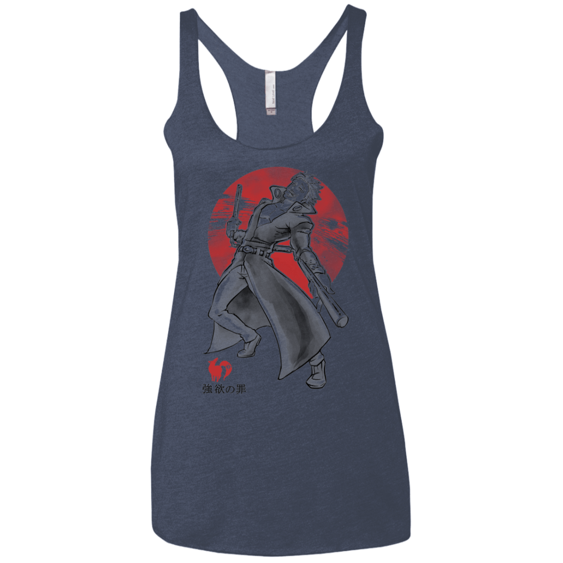 T-Shirts Vintage Navy / X-Small Fox Greed Women's Triblend Racerback Tank