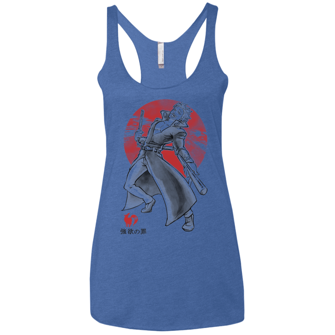 T-Shirts Vintage Royal / X-Small Fox Greed Women's Triblend Racerback Tank