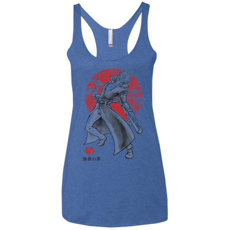 T-Shirts Vintage Royal / X-Small Fox Greed Women's Triblend Racerback Tank