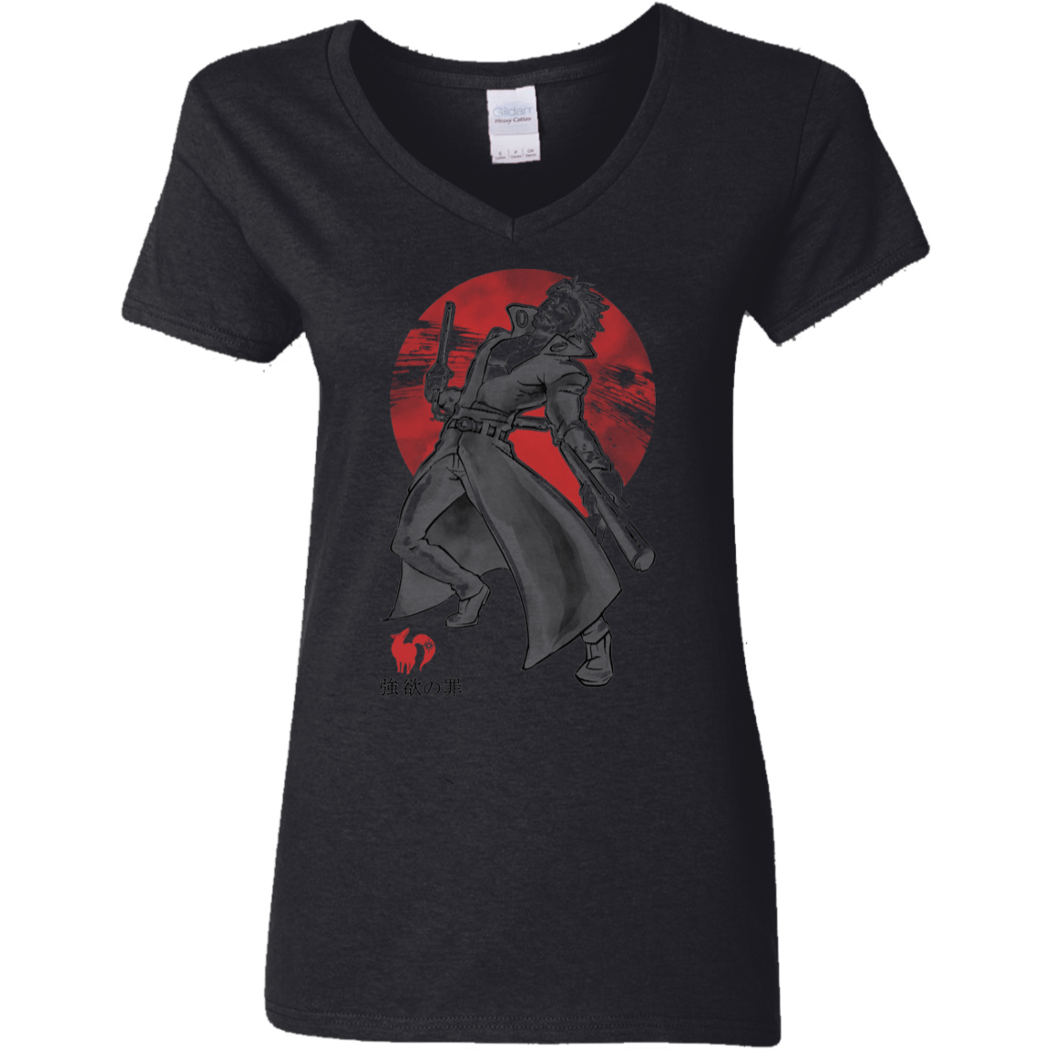 T-Shirts Black / S Fox Greed Women's V-Neck T-Shirt