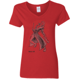 T-Shirts Red / S Fox Greed Women's V-Neck T-Shirt