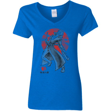 T-Shirts Royal / S Fox Greed Women's V-Neck T-Shirt