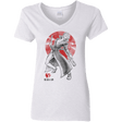 T-Shirts White / S Fox Greed Women's V-Neck T-Shirt