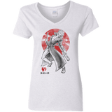 T-Shirts White / S Fox Greed Women's V-Neck T-Shirt