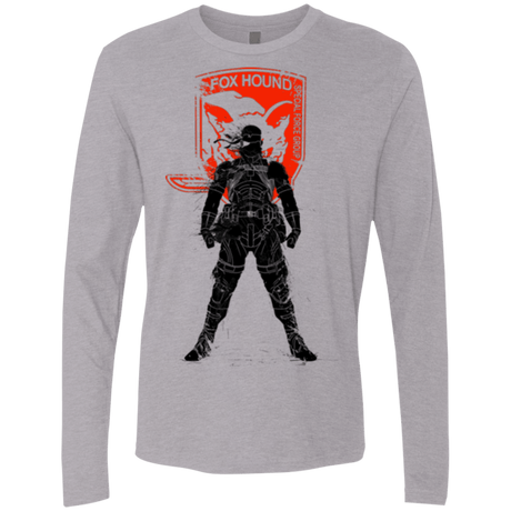 T-Shirts Heather Grey / Small Fox Hound (1) Men's Premium Long Sleeve