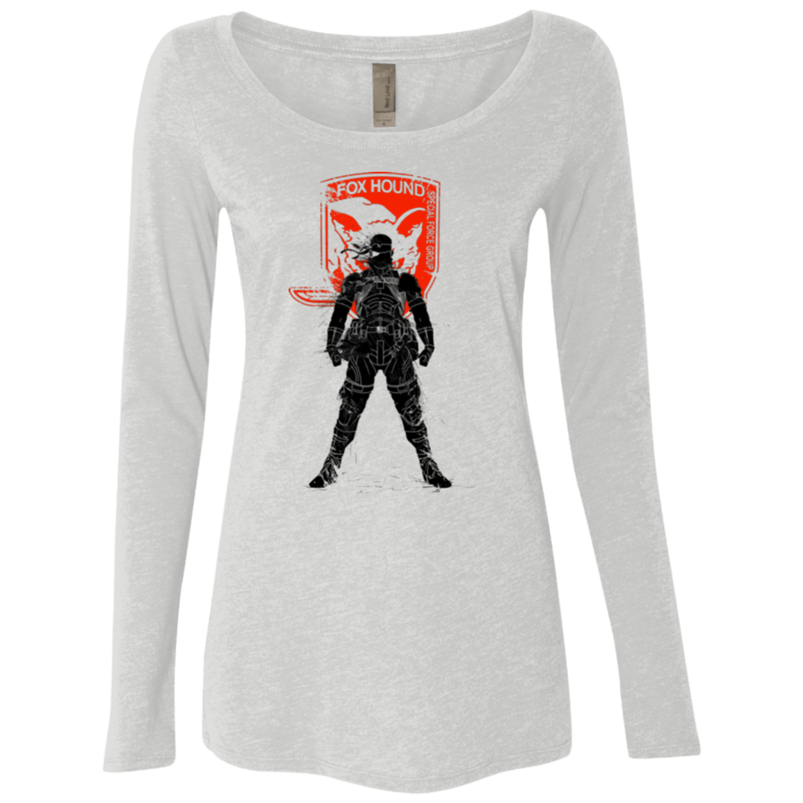 T-Shirts Heather White / Small Fox Hound (1) Women's Triblend Long Sleeve Shirt
