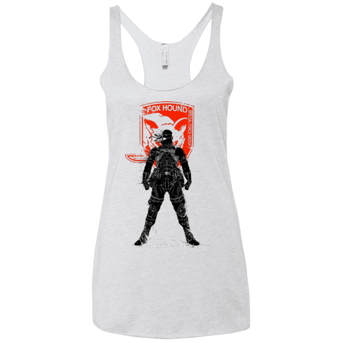 T-Shirts Heather White / X-Small Fox Hound (1) Women's Triblend Racerback Tank