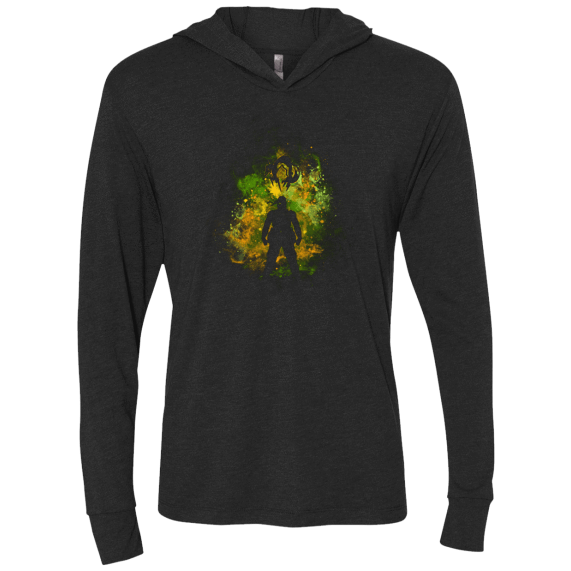 T-Shirts Vintage Black / X-Small Fox Hound Art Triblend Long Sleeve Hoodie Tee