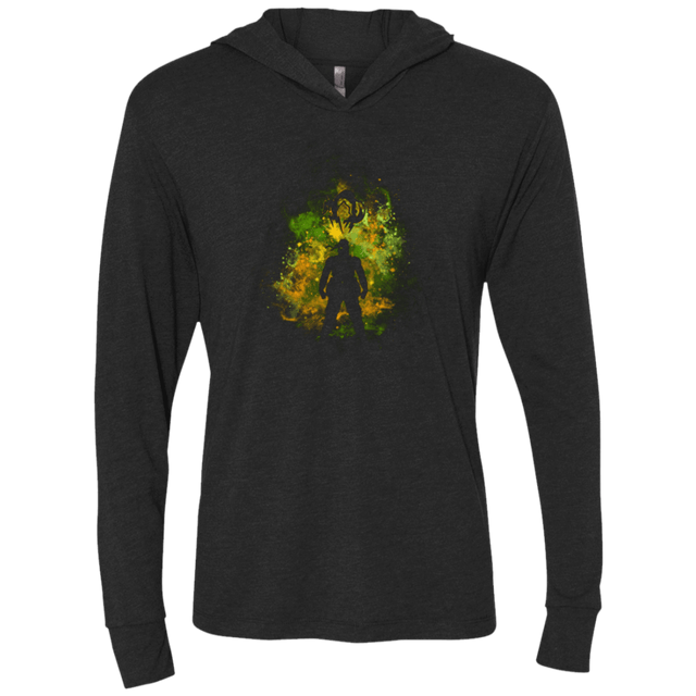 T-Shirts Vintage Black / X-Small Fox Hound Art Triblend Long Sleeve Hoodie Tee