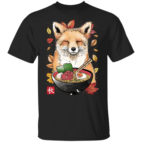 T-Shirts Black / YXS Fox, Leaves and Ramen Youth T-Shirt