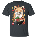 T-Shirts Dark Heather / YXS Fox, Leaves and Ramen Youth T-Shirt
