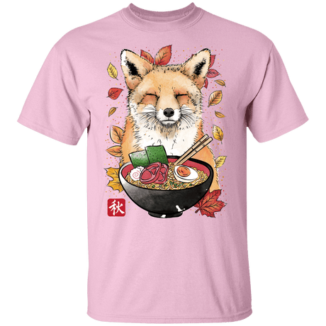 T-Shirts Light Pink / YXS Fox, Leaves and Ramen Youth T-Shirt