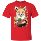 T-Shirts Red / YXS Fox, Leaves and Ramen Youth T-Shirt