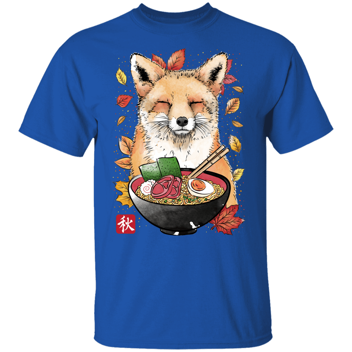 T-Shirts Royal / YXS Fox, Leaves and Ramen Youth T-Shirt