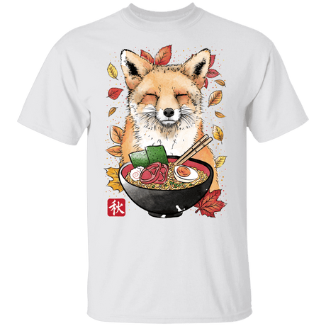 T-Shirts White / YXS Fox, Leaves and Ramen Youth T-Shirt