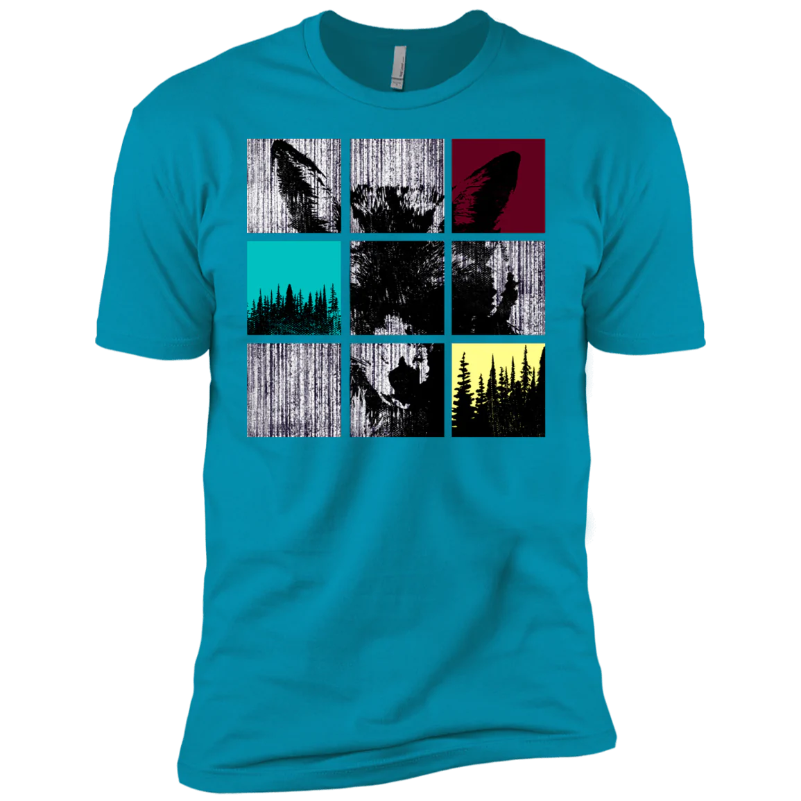 T-Shirts Turquoise / YXS Fox Pane Boys Premium T-Shirt