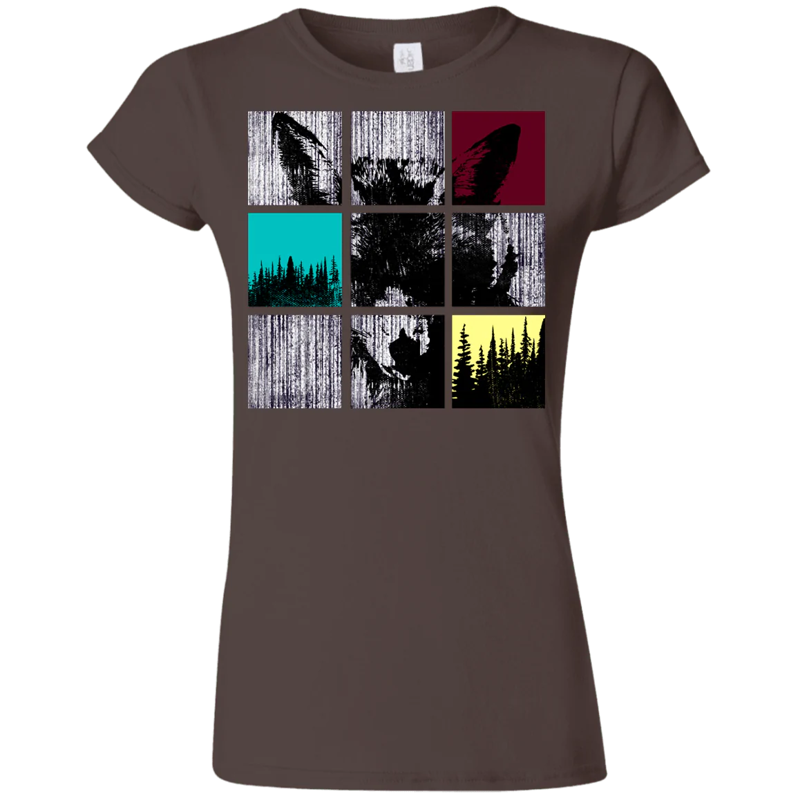 T-Shirts Dark Chocolate / S Fox Pane Junior Slimmer-Fit T-Shirt