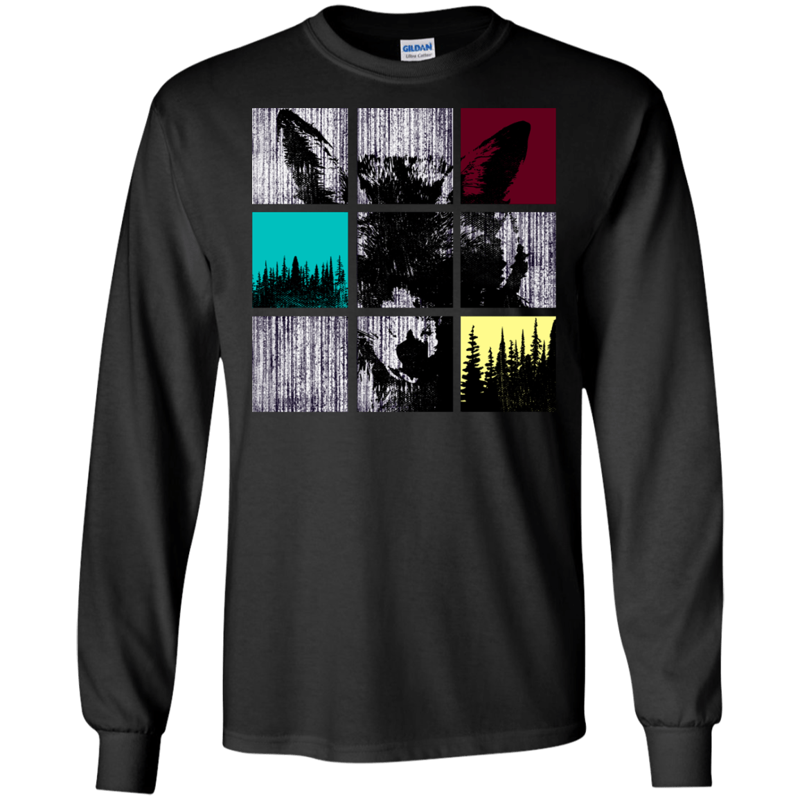 T-Shirts Black / S Fox Pane Men's Long Sleeve T-Shirt