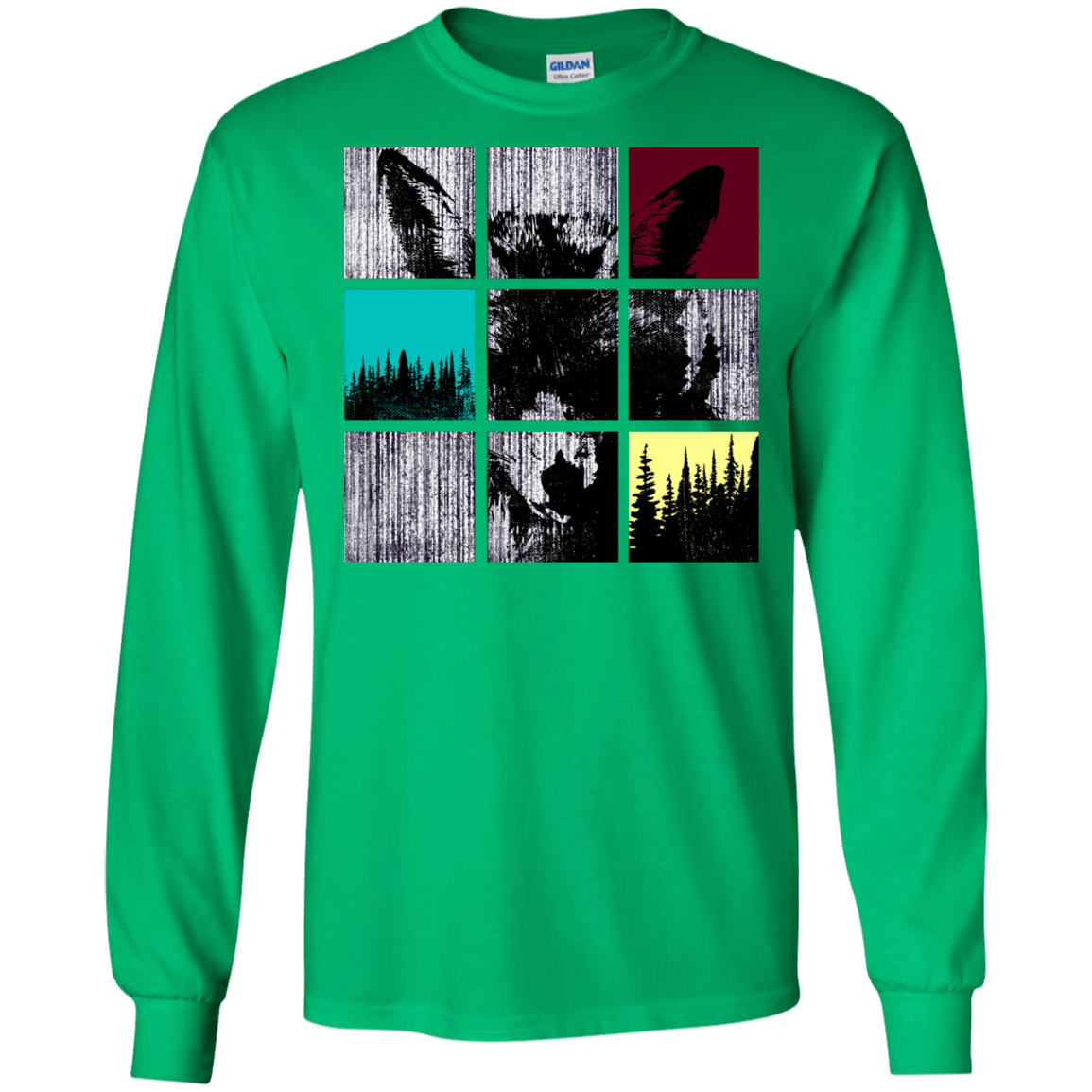 T-Shirts Irish Green / S Fox Pane Men's Long Sleeve T-Shirt