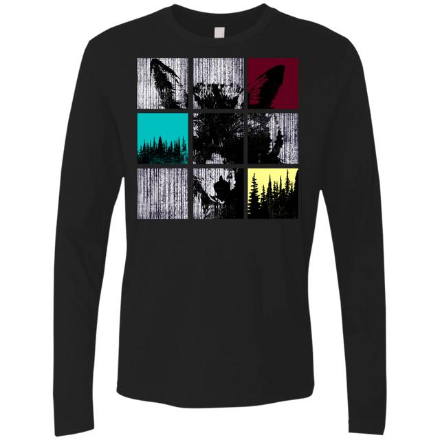 T-Shirts Black / S Fox Pane Men's Premium Long Sleeve
