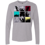 T-Shirts Heather Grey / S Fox Pane Men's Premium Long Sleeve