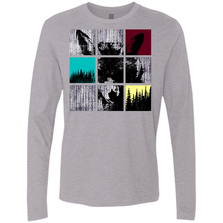 T-Shirts Heather Grey / S Fox Pane Men's Premium Long Sleeve